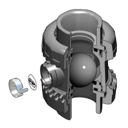PVC U Ventile PVC U Kugelrückschlagventil SXE Gewindemuffen EPDM